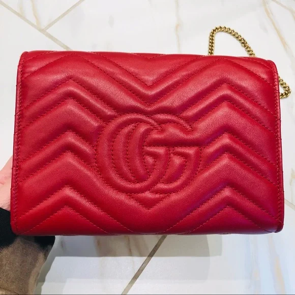 SOLD TO THE REALREAL* Gucci GG Marmont Chain Wallet bag - Picture 5 of 9